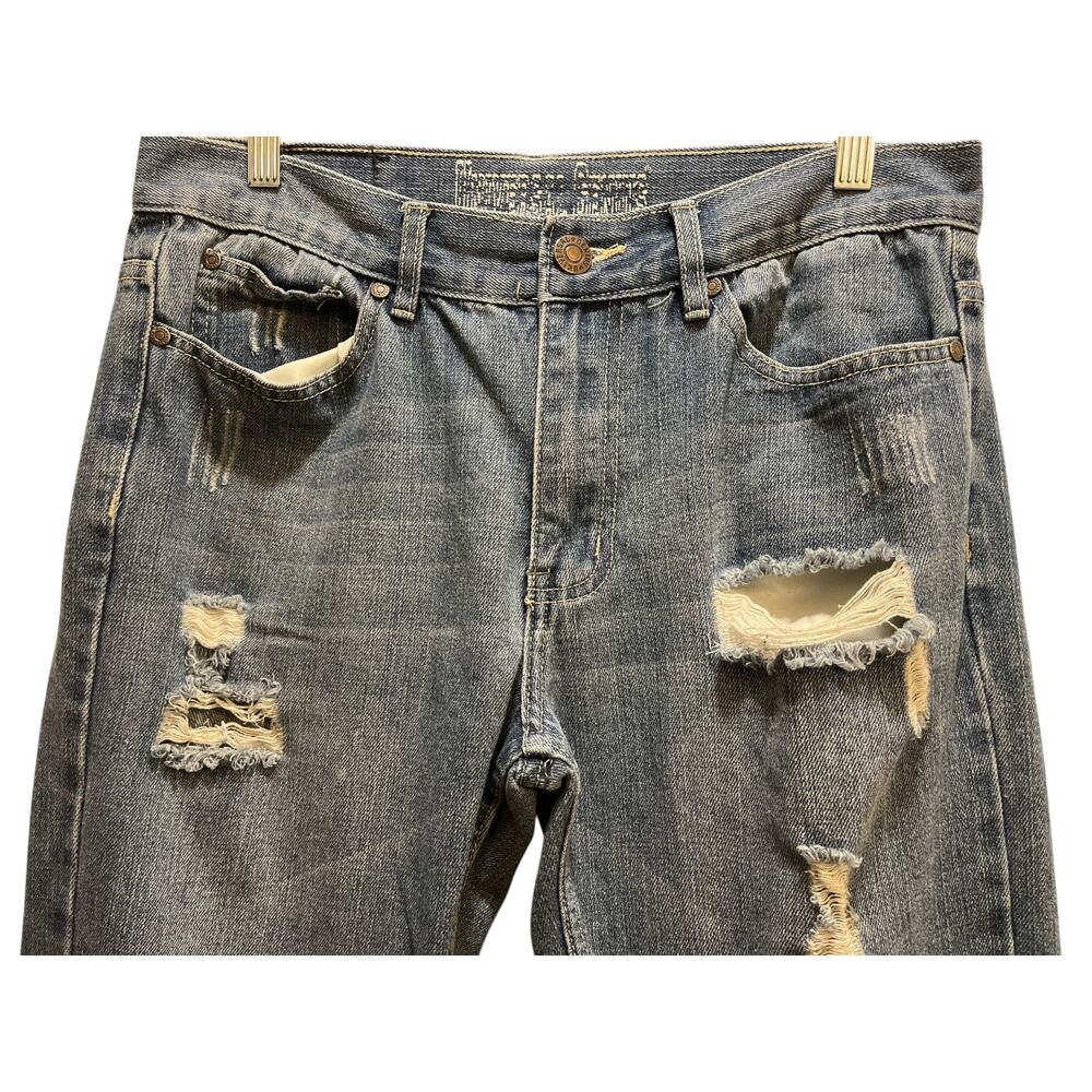 Universal Genius Distressed Ripped Denim Jeans Mens 32 X 32 - Picture 3 of 9